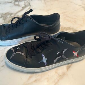 Axel Arigato Black Sneakers with Multicolor Bird Design
